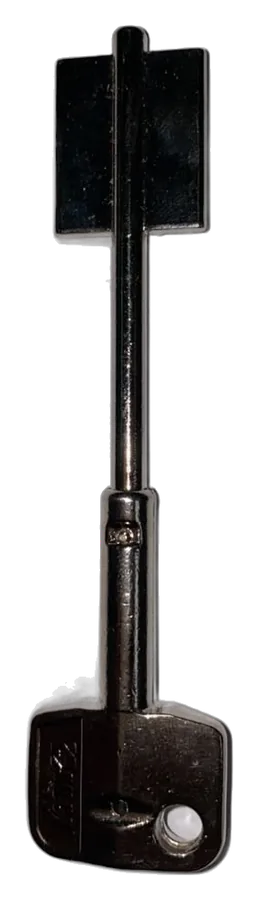 Chave de duplo palhetão em metal, cabeça quadrada